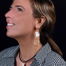 Balboa Largo Pendientes Oro Brillo 1 U