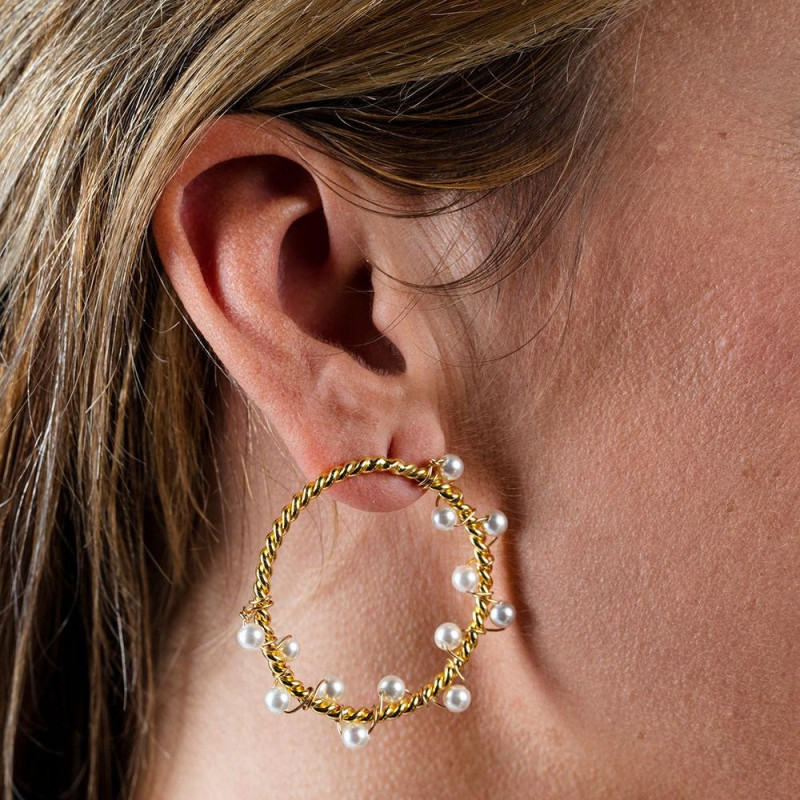 Shima Pendientes Oro Brillo 1 U