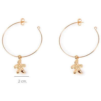 Blanca Pendientes Oro Brillo 1 U