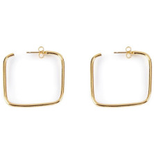 Moore Cuadrados Pendientes Oro Brillo 1 U