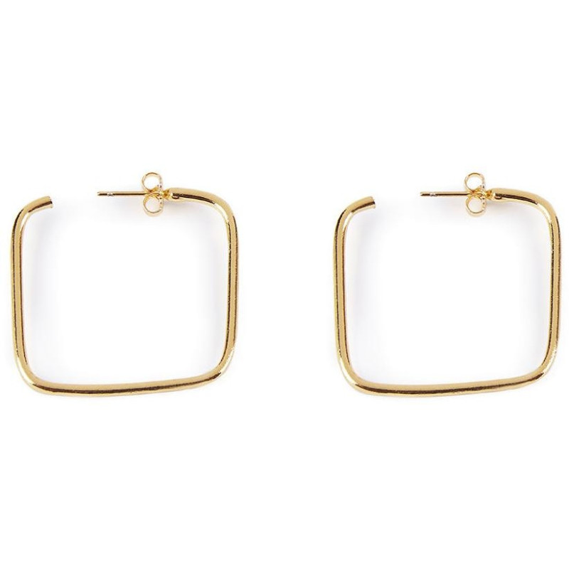 Moore Cuadrados Pendientes Oro Brillo 1 U