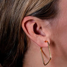 Moore Cuadrados Pendientes Oro Brillo 1 U