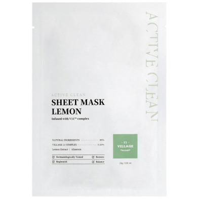 Village 11 Factory Active Clean Sheet Mask Lemon 50Ml