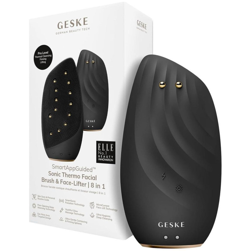 Smart App Guided Cepillo Sónico Thermo Y Lifting Facial 8 En 1 Negro 1 U