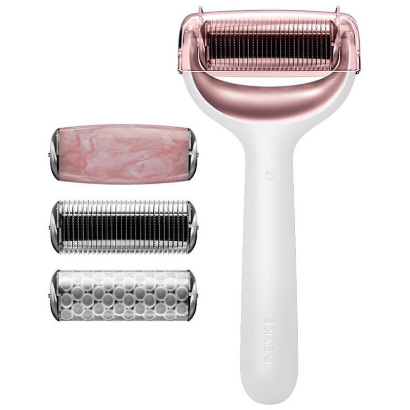 Smart App Guided Rodillo Facial Y Corporal Con Microagujas 9 En 1 Blanco 4 U