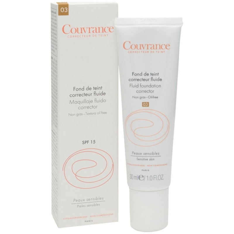 Avène Couvrance Base De Maquillaje Fluido Corrector Color Arena 30Ml