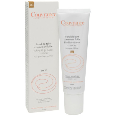 Avène Couvrance Base De Maquillaje Fluido Corrector Color Arena 30Ml