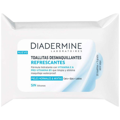 Toallitas Desmaquillantes Refrescantes Piel Normal-Mixta 25 U