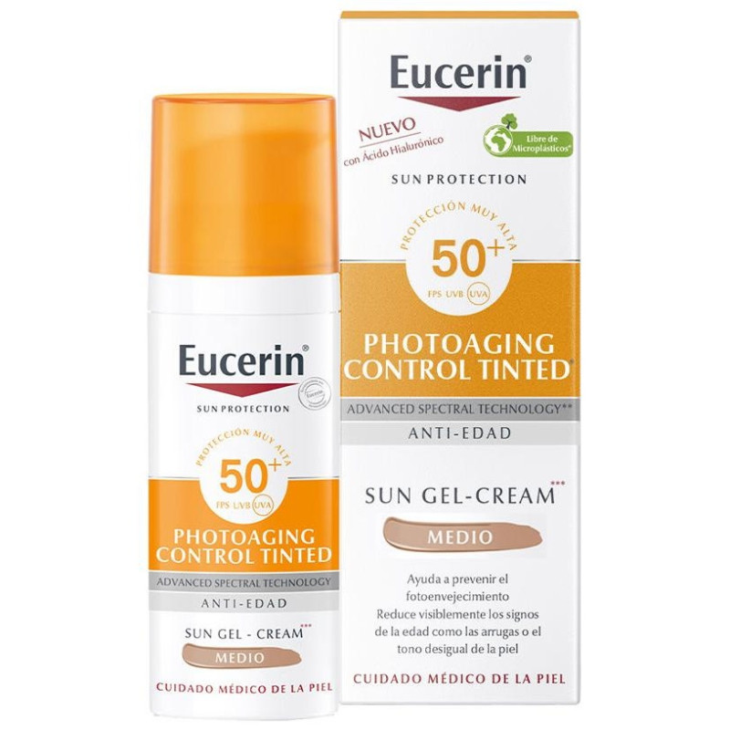 Eucerin Sun Cc Creme Photoaging Control Tinted Medium Spf50+ 50Ml