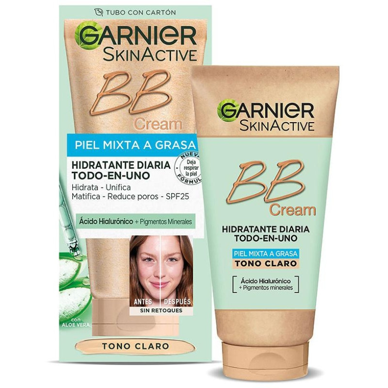 Skinactive Bb Cream Piel Mixta A Grasa Spf25 Light