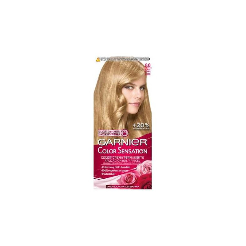 Garnier Color Sensation N°8 Rubio Luminoso 4Uds