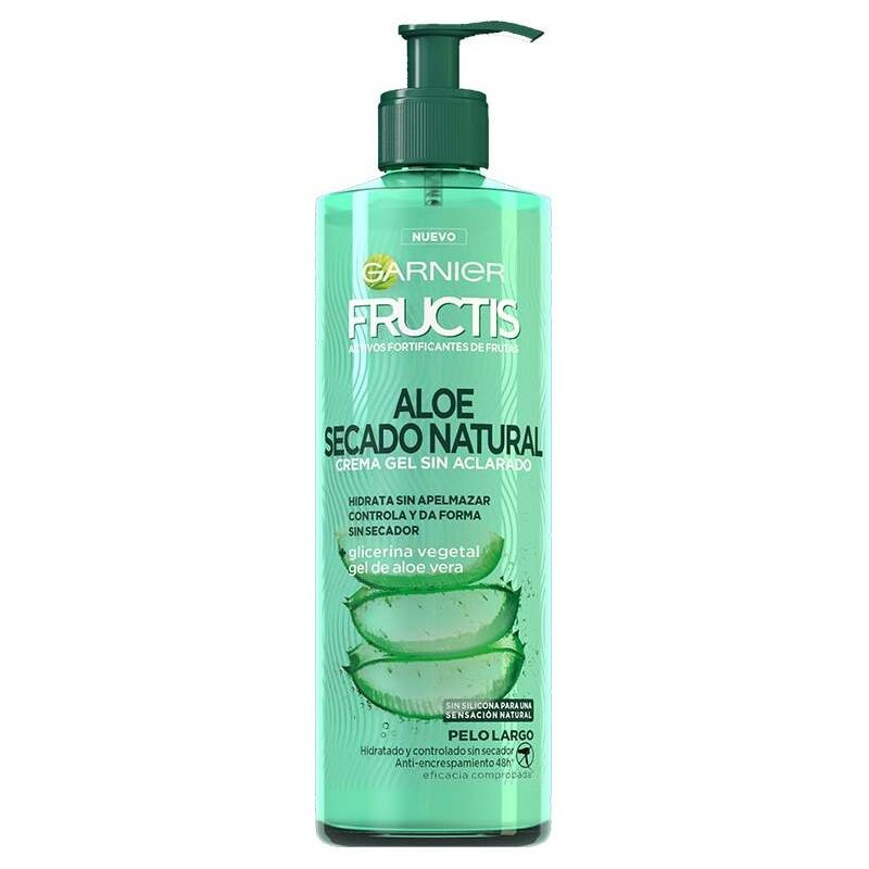Fructis Aloe Secado Natural Crema Gel Sin Aclarado 400 Ml