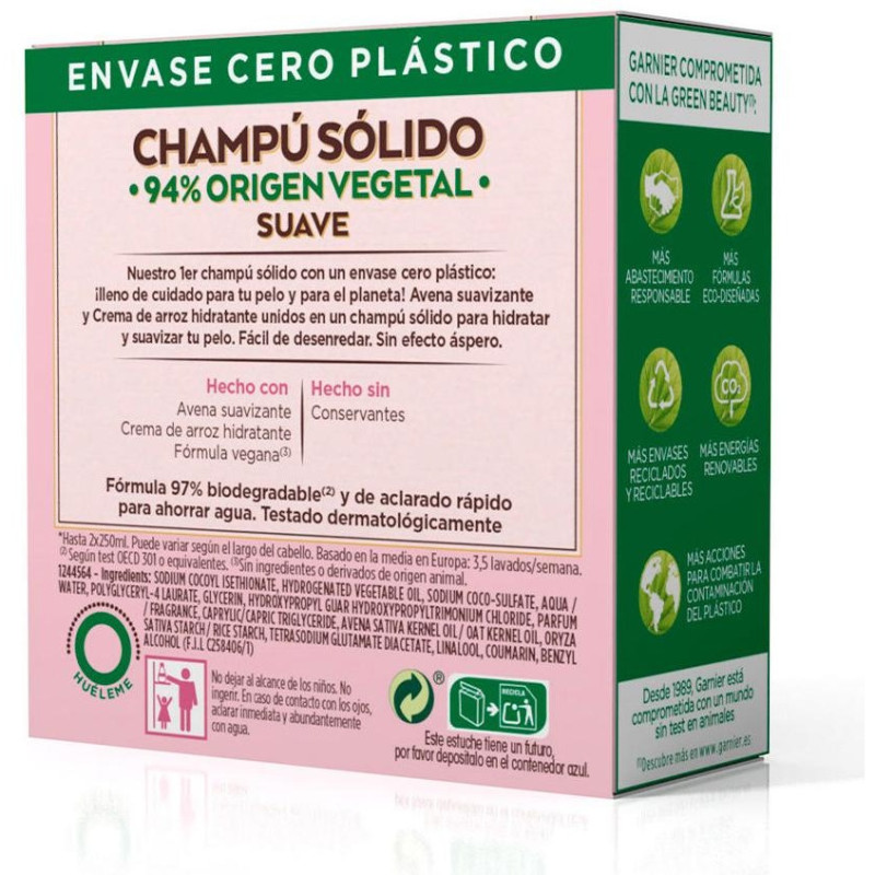Garnier Original Remedies Champú Sólido Suave Calmante 60G