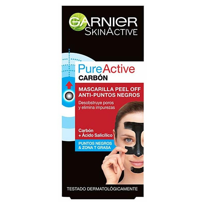 Garnier Pure Active Carbon Mascarilla Peel-Off Puntos Negros 50Ml