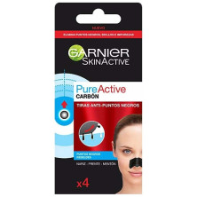 Garnier Pure Active Carbon Tiras Anti Puntos Negros 4Uds