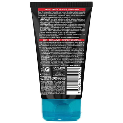 Pure Active 3 En 1 Carbón Intensive Gel Puntos Negros 150 Ml