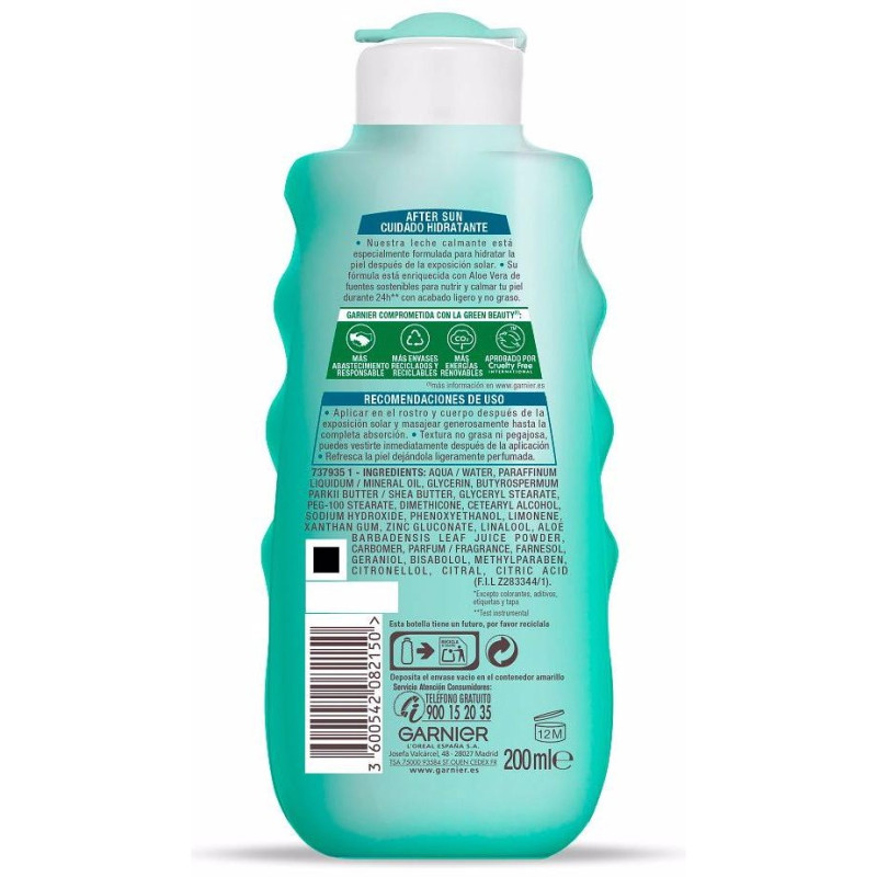 Garnier Delial Aftersun Leche Hidratante Aloe Vera 200Ml