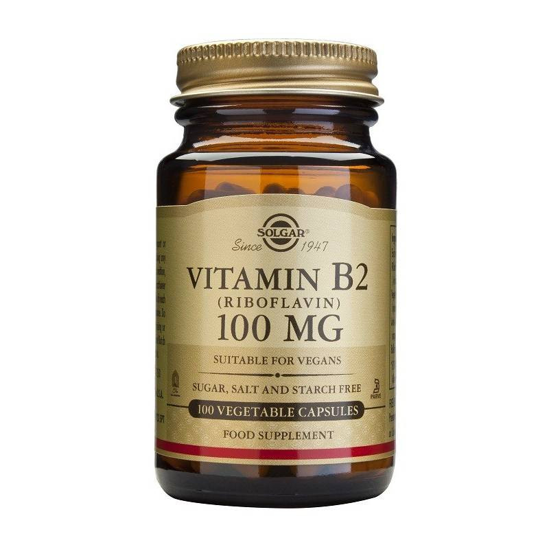 Vitamina B2 Riboflavina 100 Mg 100 Caps
