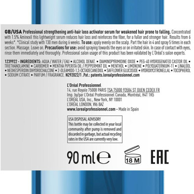 L&apos;Oréal Aminexil Advanced Anti-Hair Loss Serum 90Ml