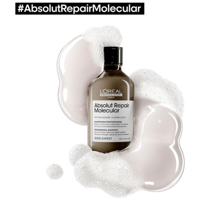 Absolut Repair Molecular Champú Profesional Sin Sulfatos Para Cabello Dañado 500 Ml