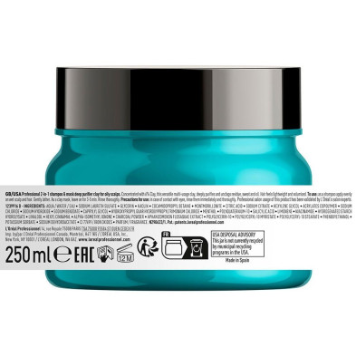 L&apos;Oréal Scalp Advanced Anti-Oiliness 2In1 Deep Purifier Clay 250Ml