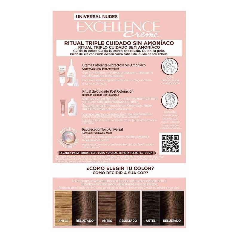 L'Oréal Excellence Creme Universal Nudes 5U Light Brown 1Ud