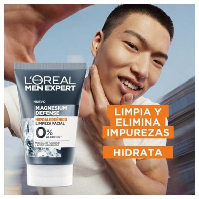L'Oréal Men Expert Magnesium Defense Limpieza Facial 100Ml