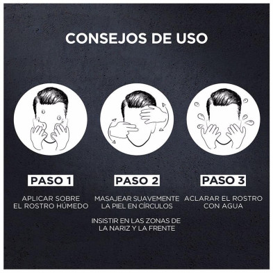 L'Oréal Men Expert Pure Charcoal Gel Limpiador Antigranos 3En1 100Ml