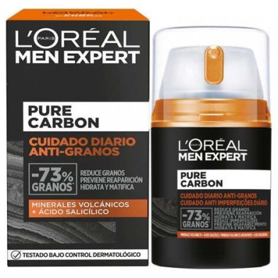 Men Expert Pure Charcoal Cuidado Diario Antigranos 50 Ml