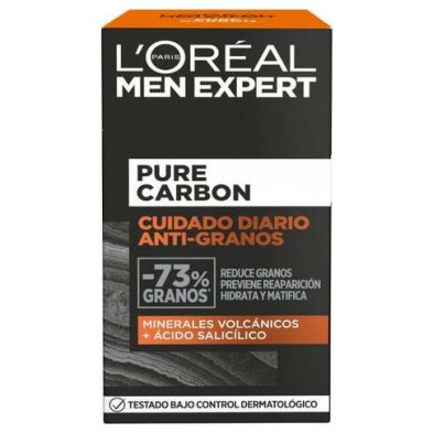 Men Expert Pure Charcoal Cuidado Diario Antigranos 50 Ml