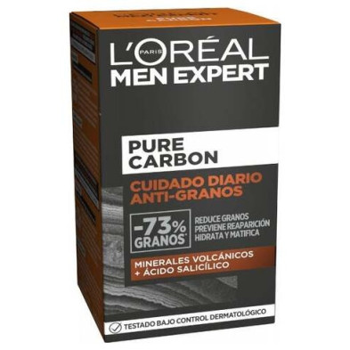 Men Expert Pure Charcoal Cuidado Diario Antigranos 50 Ml