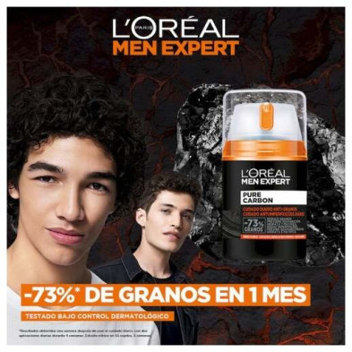 Men Expert Pure Charcoal Cuidado Diario Antigranos 50 Ml