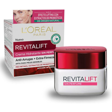 L'Oréal Revitalift Sin Perfume Piel Sensible Antiarrugas Spf15 50Ml