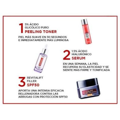 L'Oréal Revitalift Tónico Efecto Peeling Ácido Glicólico 180Ml