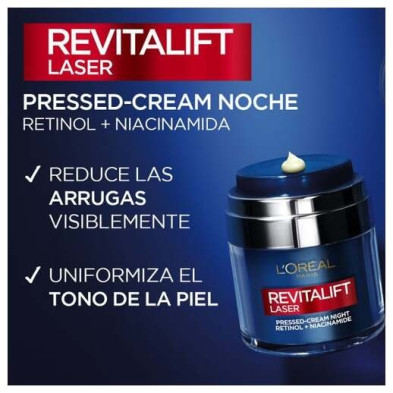 Revitalift Laser Pressed Cream Noche Con Retinol + Niacinamida 50 Ml