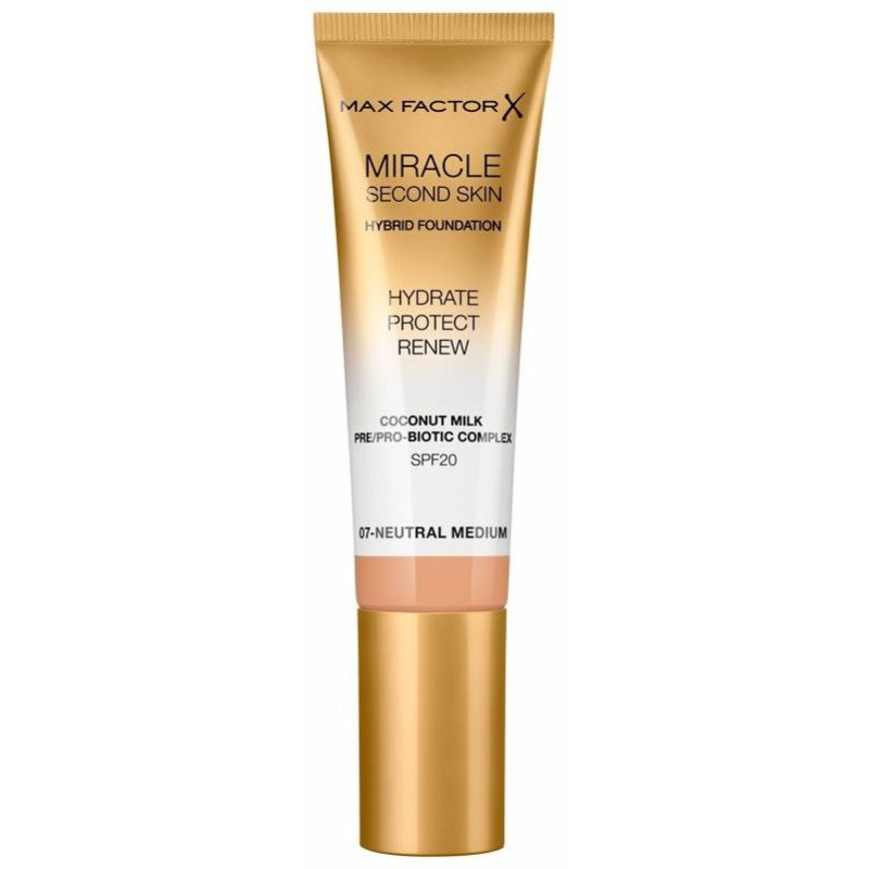 Miracle Touch Second Skin Foundspf20 7-Neutral Medium 30 M