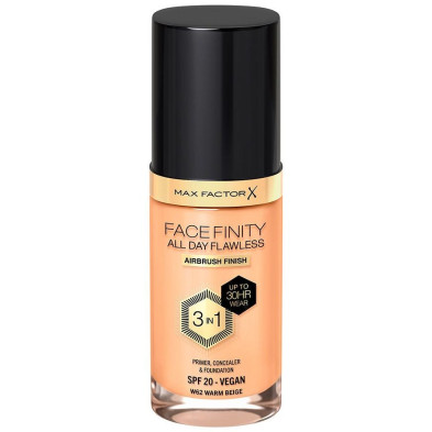 Facefinity All Day Flawless 3 In 1 Foundation W62-Warm Beige 30 Ml