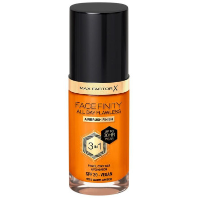 Facefinity All Day Flawless 3 In 1 Foundation W91-Warm Amber 30 Ml