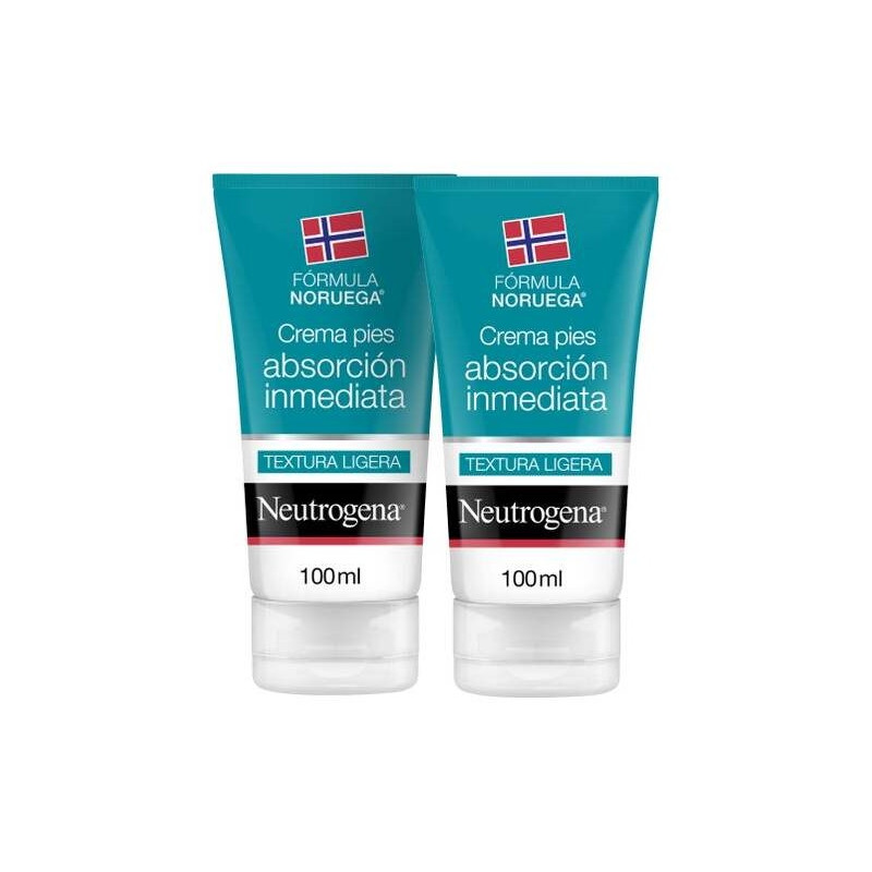 Neutrogena Crema Pies Absorción Inmediata Textura Ligera 2X100Ml Neutrogena Crema Pies Absorción Inmediata Textura Ligera 2X100Ml