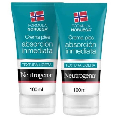 Neutrogena Crema Pies Absorción Inmediata Textura Ligera 2X100Ml