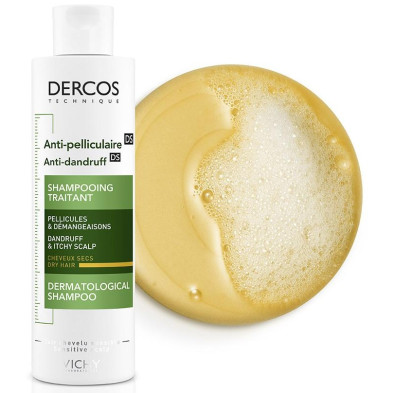 Dercos Anti-Pelliculaire Secs Shampooing Traitant 200 Ml