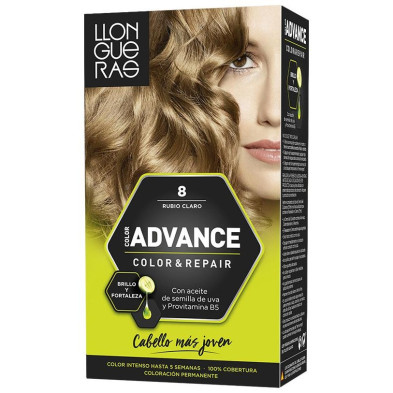 Llongueras Color Advance Tinte De Cabello N8 Rubio Claro1Ud