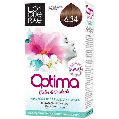 Llongueras Optima Tinte De Cabello N6.34 Rubio Profundo 1Ud