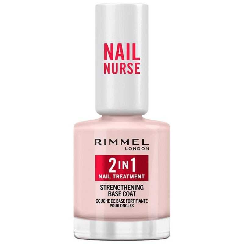 Rimmel Nail Nurse 2 In 1 Nail Treatment Base Coat Y Strengthener 12Ml