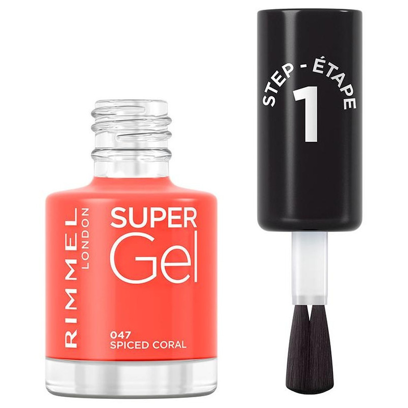 Rimmel Super Gel Nail Polish 047 Spiced Coral 12Ml