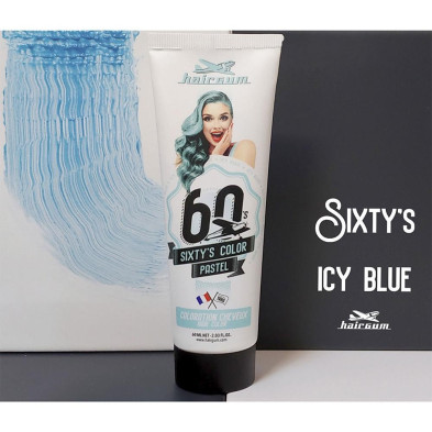 Hairgum Sixty'S Color Hair Color Icy Blue 60Ml