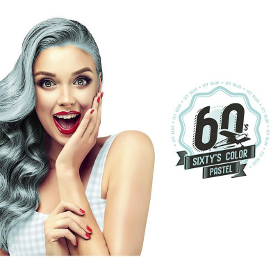 Hairgum Sixty'S Color Hair Color Icy Blue 60Ml
