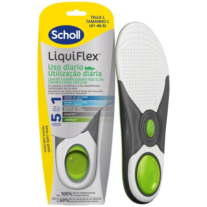 Scholl Liquiflex Plantillas Soporte Diario Talla 2 1 Par Scholl Liquiflex Plantillas Soporte Diario Talla 2 1 Par