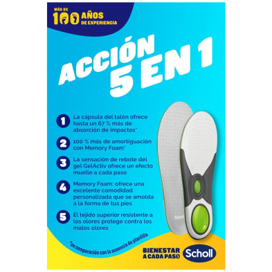 Scholl Liquiflex Plantillas Soporte Diario Talla 1 1 Par