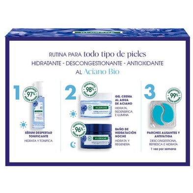 Klorane Gel Crema Al Agua De Aciano Bio 50Ml + Parches Alisantes Antifatiga